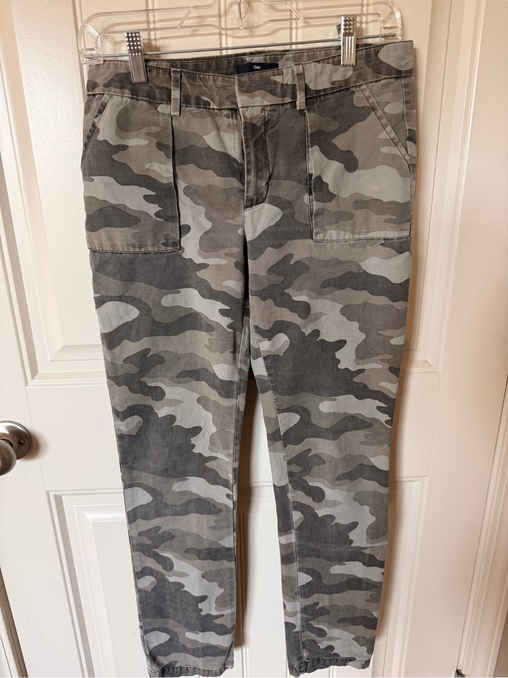 Women’s Gray Camo Utility Jeans